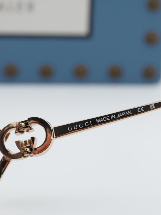 Gucci GG1323S 001 Square Sunglasses - Gold / Grey main image 8